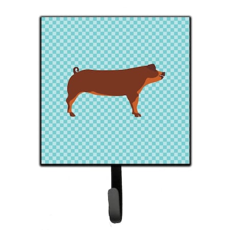 Carolines Treasures Duroc Pig Blue Check Leash or Key Holder BB8116SH4